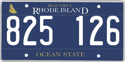 RI license plate 825126