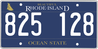 RI license plate 825128