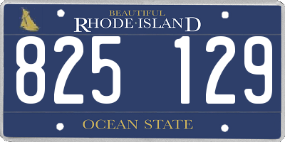 RI license plate 825129
