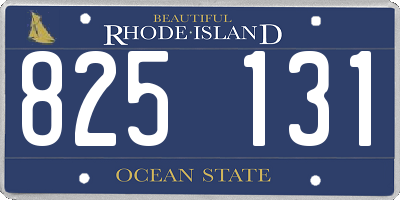 RI license plate 825131