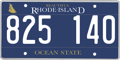 RI license plate 825140