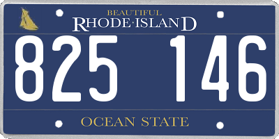 RI license plate 825146