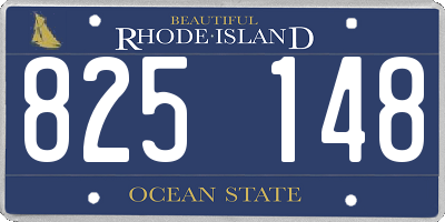 RI license plate 825148