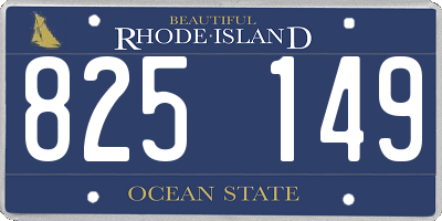 RI license plate 825149