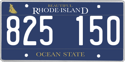 RI license plate 825150