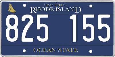 RI license plate 825155
