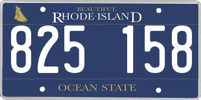 RI license plate 825158