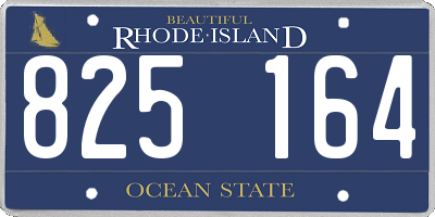 RI license plate 825164