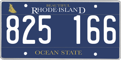 RI license plate 825166