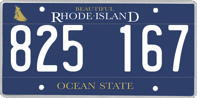RI license plate 825167