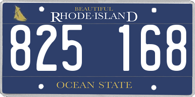 RI license plate 825168