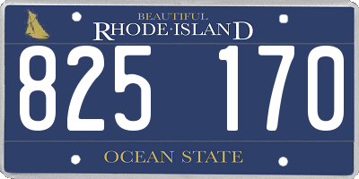 RI license plate 825170