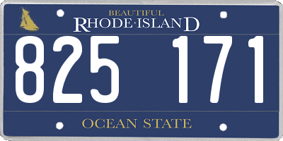 RI license plate 825171