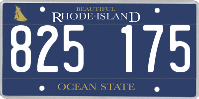 RI license plate 825175