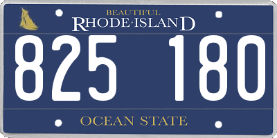 RI license plate 825180
