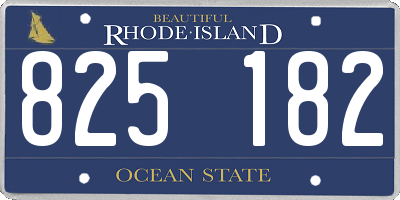 RI license plate 825182
