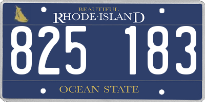RI license plate 825183