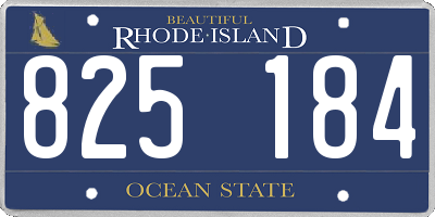 RI license plate 825184