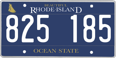 RI license plate 825185