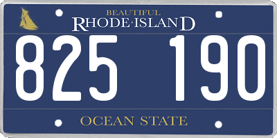 RI license plate 825190