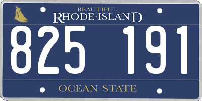 RI license plate 825191