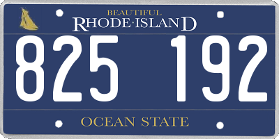 RI license plate 825192