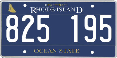 RI license plate 825195
