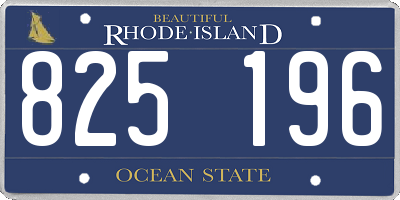 RI license plate 825196
