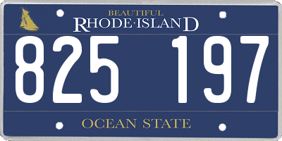 RI license plate 825197