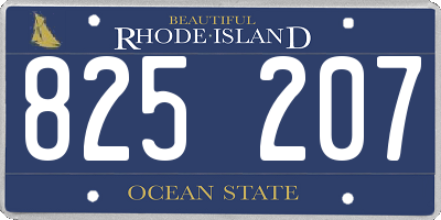 RI license plate 825207