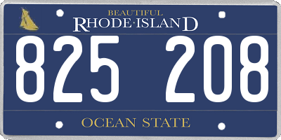 RI license plate 825208