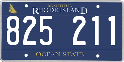 RI license plate 825211
