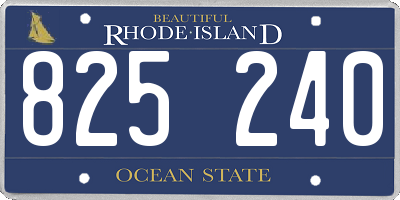 RI license plate 825240
