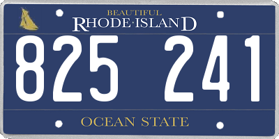 RI license plate 825241