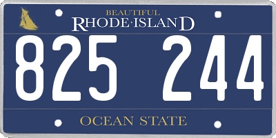 RI license plate 825244