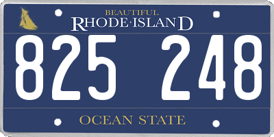 RI license plate 825248