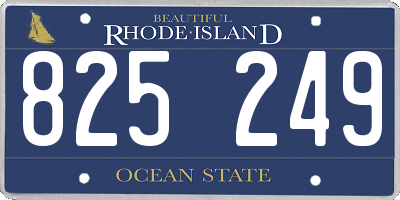 RI license plate 825249