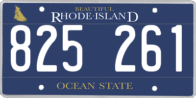 RI license plate 825261