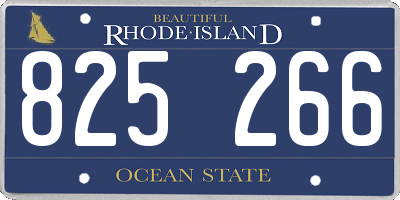 RI license plate 825266