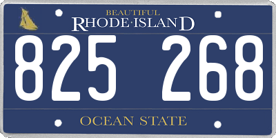 RI license plate 825268