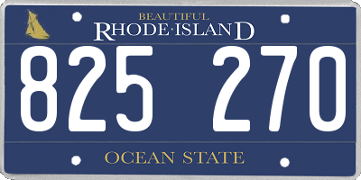 RI license plate 825270