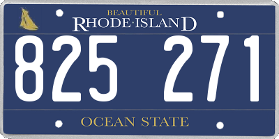 RI license plate 825271