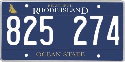 RI license plate 825274