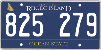 RI license plate 825279