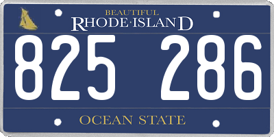 RI license plate 825286