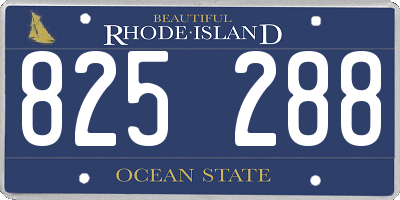 RI license plate 825288