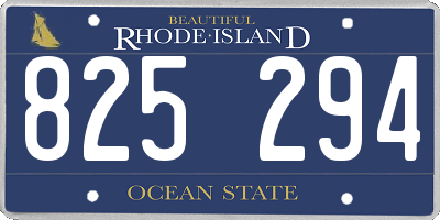 RI license plate 825294