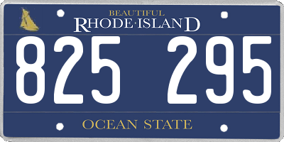 RI license plate 825295