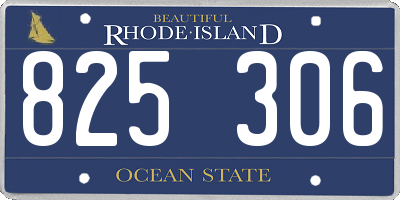 RI license plate 825306