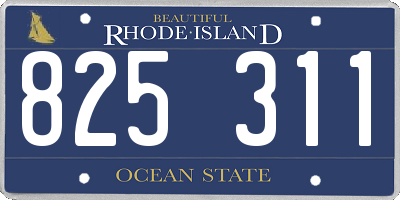 RI license plate 825311